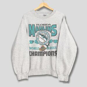 Vintage 90s MLB Florida Marlins Champions Sweatshirt, Florida Marlins Shirt Tee